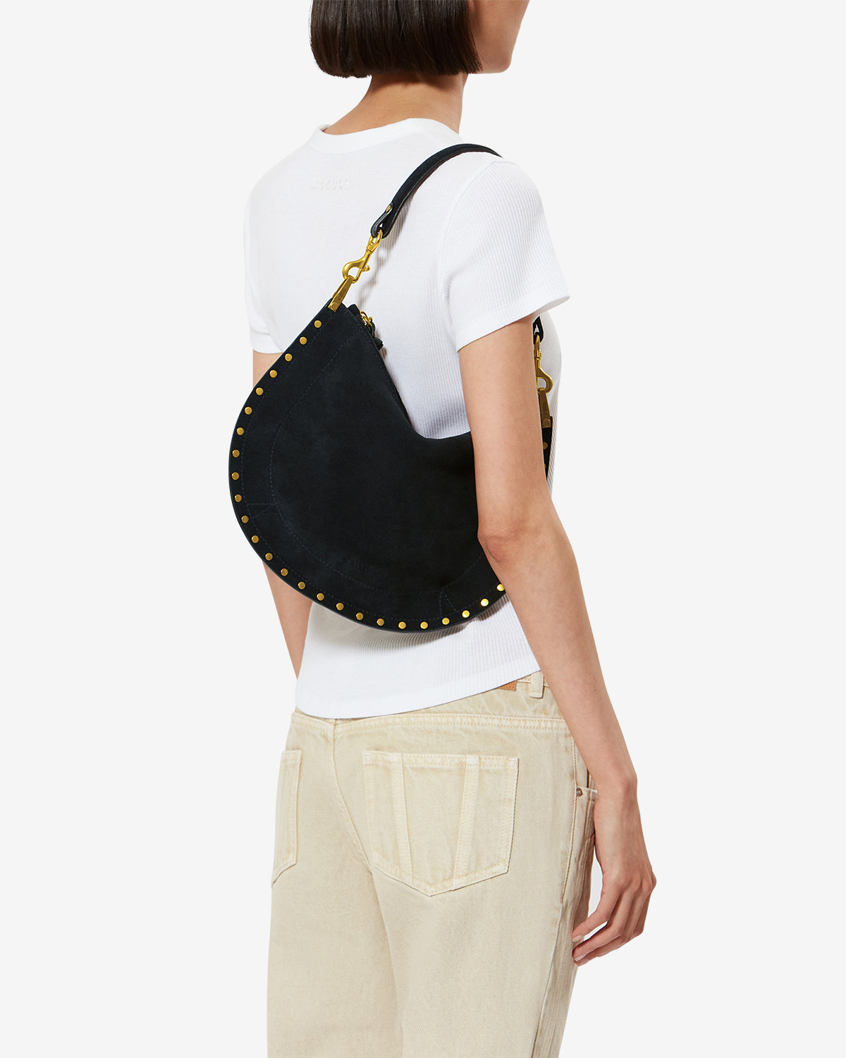 OSKAN SOFT ZIP SHOULDER BAG Woman dark midnight | ISABEL MARANT