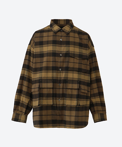 シャツ FLANNEL CHECK MULTI POCKET