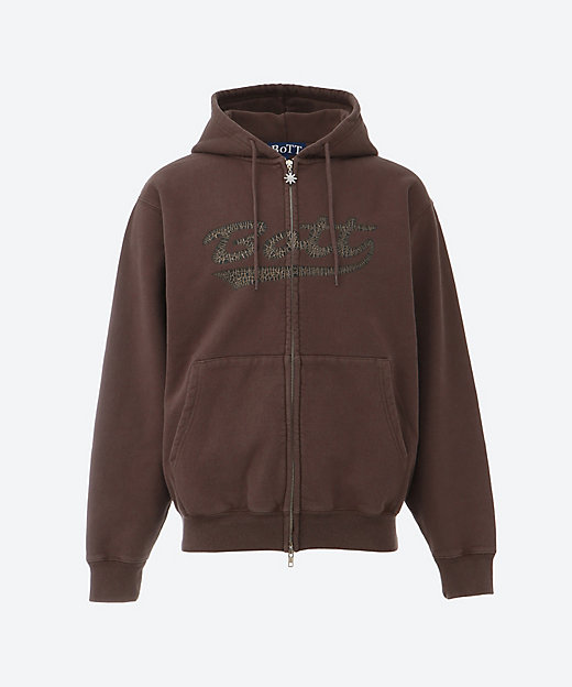 パーカ 25S－9－Washed Script Logo Zip