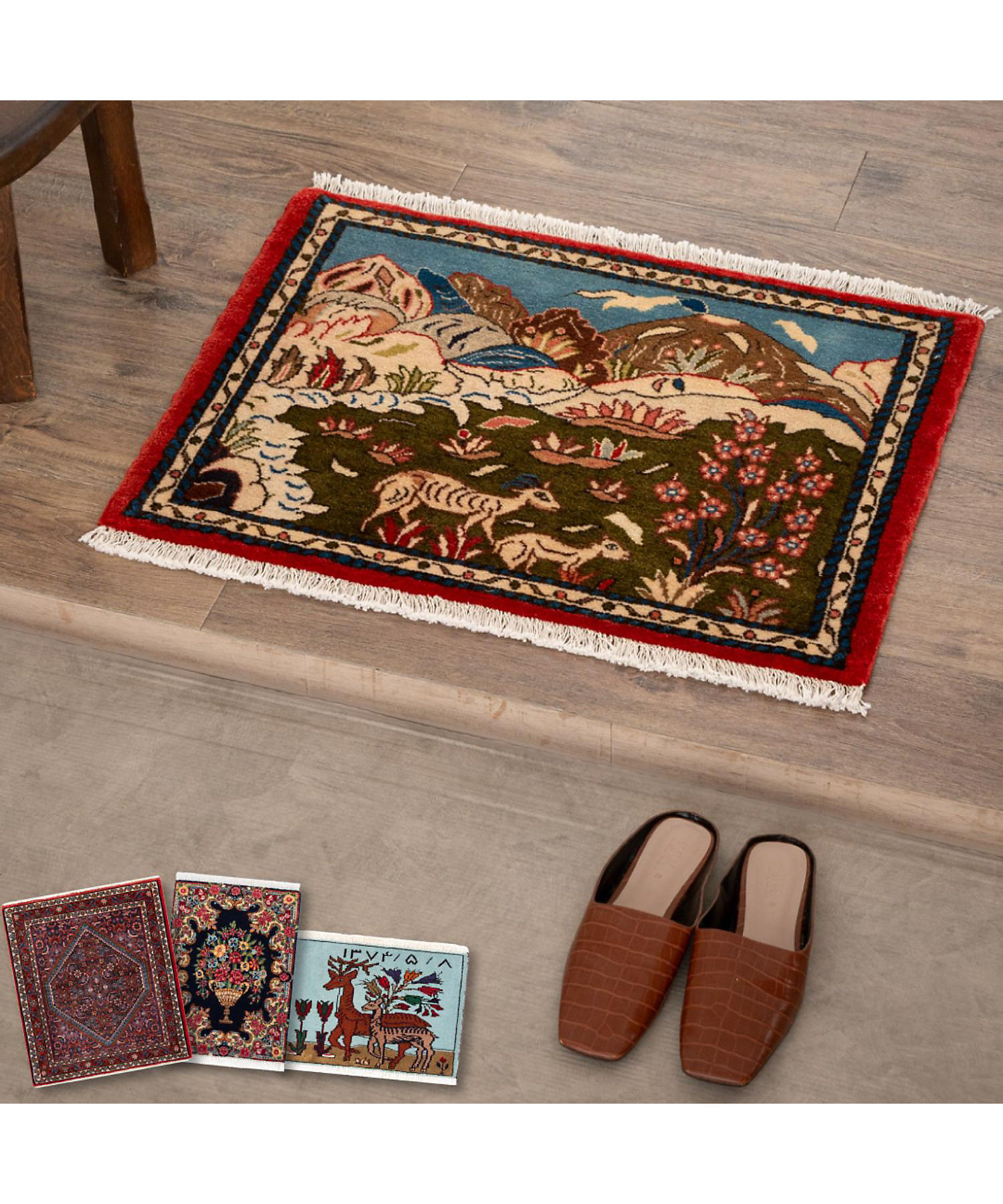 ☆ペルシャ絨毯（手織り）玄関マットMサイズ 4 | 三越伊勢丹