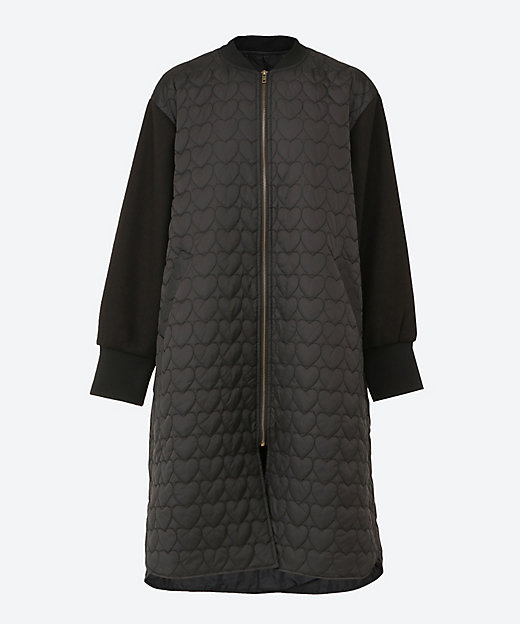 ☆ハートキルティング中綿ロングコート（クローバー） | Tasharuby