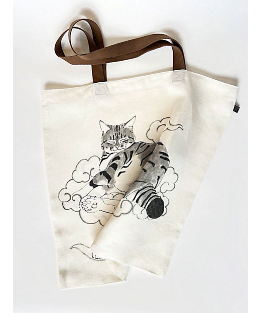 石塚智之手描き・トートバッグ『トラ猫』 | アトリエ・Kinami(石塚智之