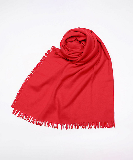 ファインラムエアリーソリッドウールストール AM25FーST16