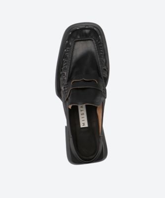 Isla Black Loafer Mules MI＿5624