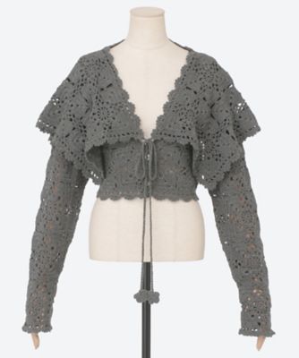 Cashmere blend fleur lace cardigan