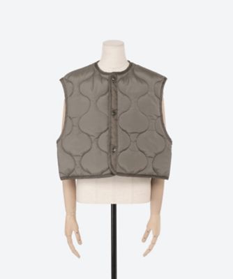 QUILTED CROPPED VEST | HYKE (Women)/ハイク