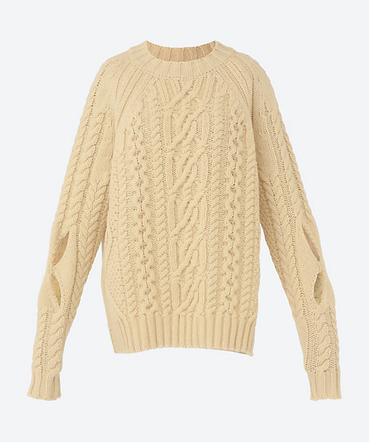 セーター SLASHED CABLE JUMPER SCCR25KN4