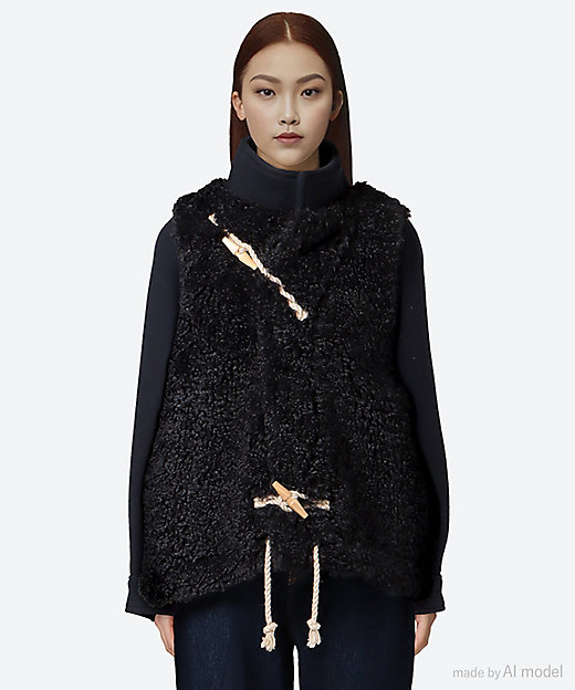 DOUBLE FACE FAUX SHEARLING DUFFEL