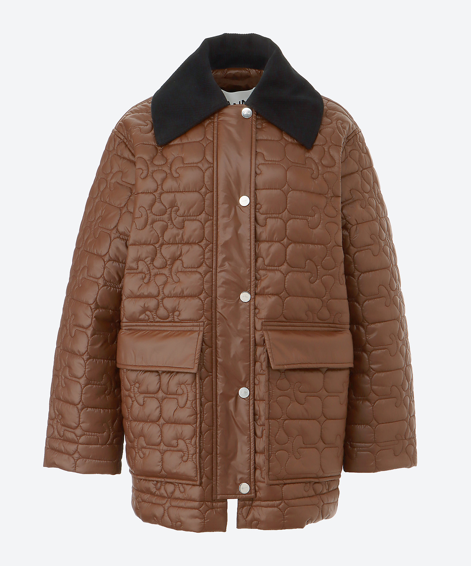 ジャケット Shiny Quilt Midi Jacket W0397