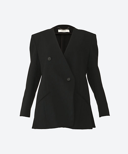 送料無料】Heather side slit jacket BK