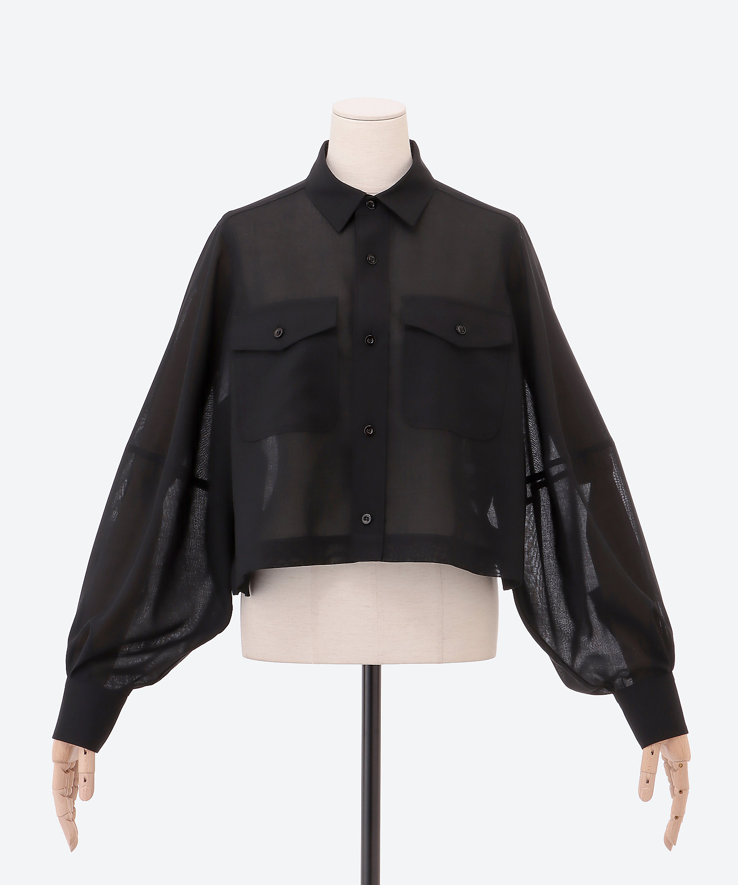 T／W VOILE BALLOON SLEEVE CROPPED