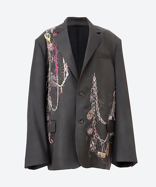 EMBROIDERED CHAIN TAILORED JACKET