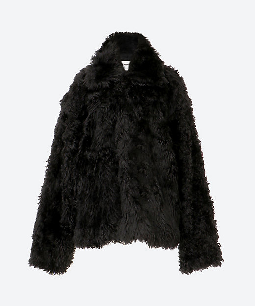 SINISTER MOUTH FAUX FUR JACKET