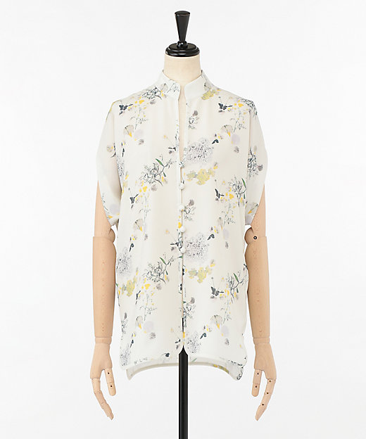 mame kurogouchi フラワープリントブラウス ブラウス | Mame