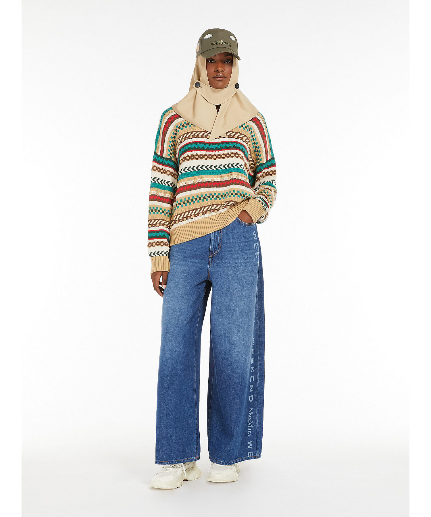 ロゴ入りワイドデニムジーンズ 151810951 | Weekend Max Mara