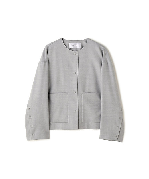 ウールサキソニーノーカラージャケット（5314250029