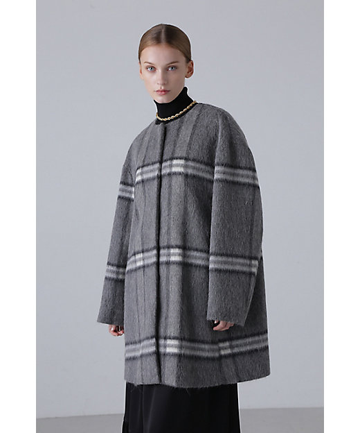 アルパカシャギーチェックコート（5314252007） | ADORE