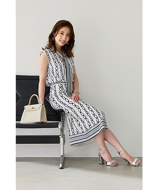 ◇チェーンプリントタイトスカート（0314120504