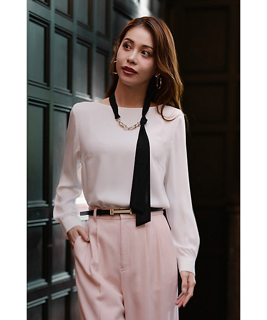 ◇チェーンリボンブラウス（0315110212） | PINKY&DIANNE