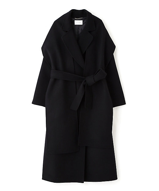 ストール付きベルテッドリバーコート（0313252002