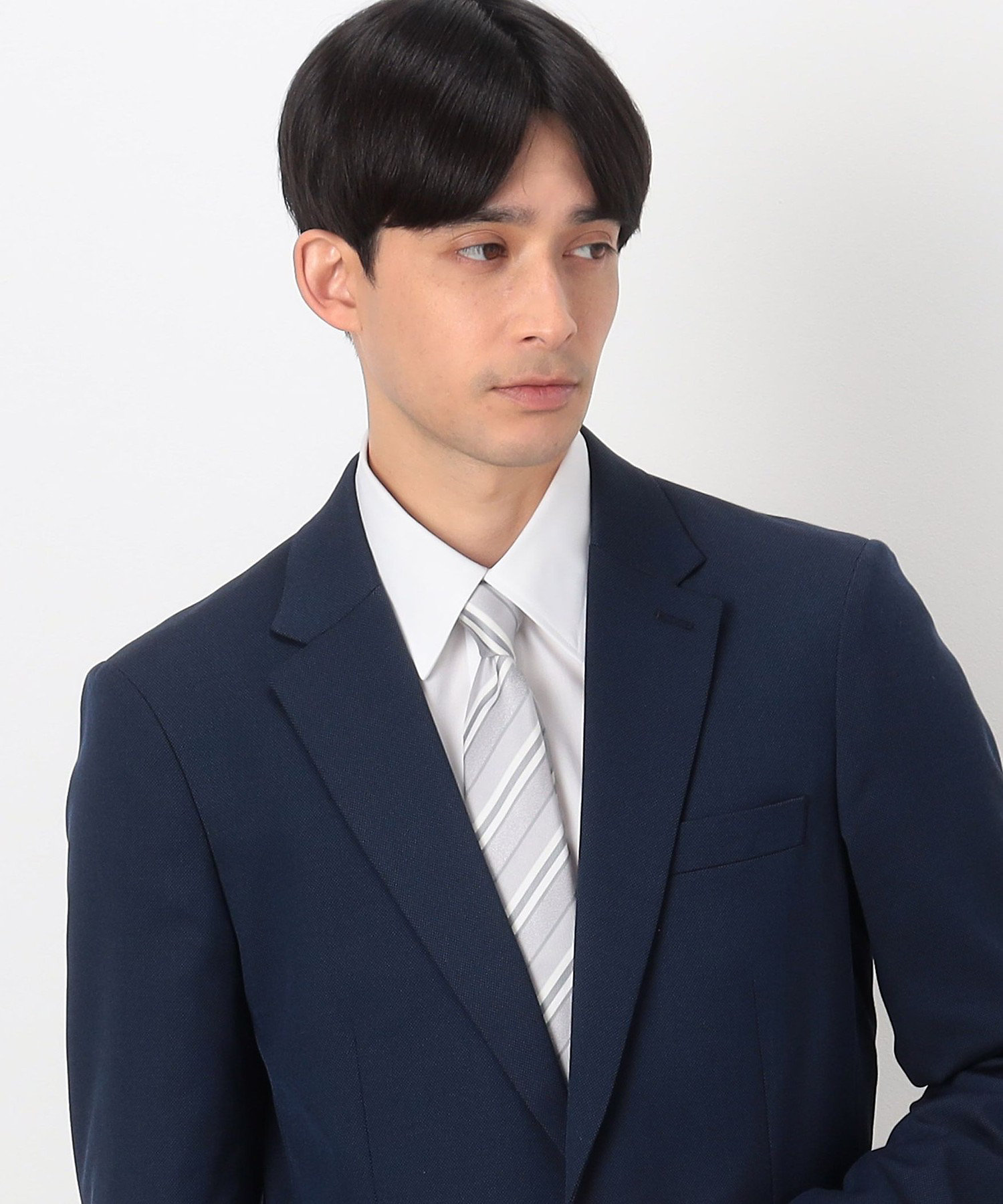 シルク100％】ダブルストライプ ネクタイ（4706NG08