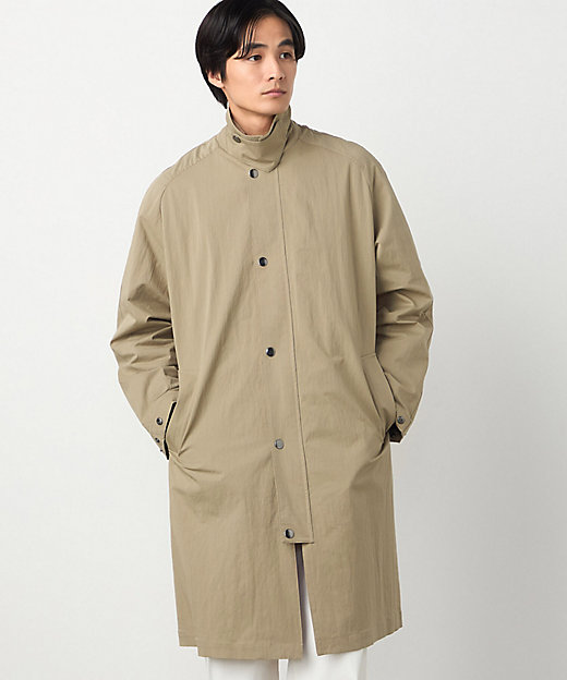 コットンナイロンストレッチ ステンカラーコート（4717MO02