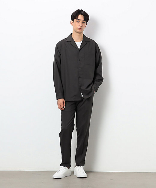 ファンクショナル ストレッチツイル オープンカラーシャツ