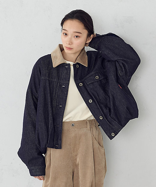 衿コーデュロイ デニムブルゾン ／ セットアップ対応