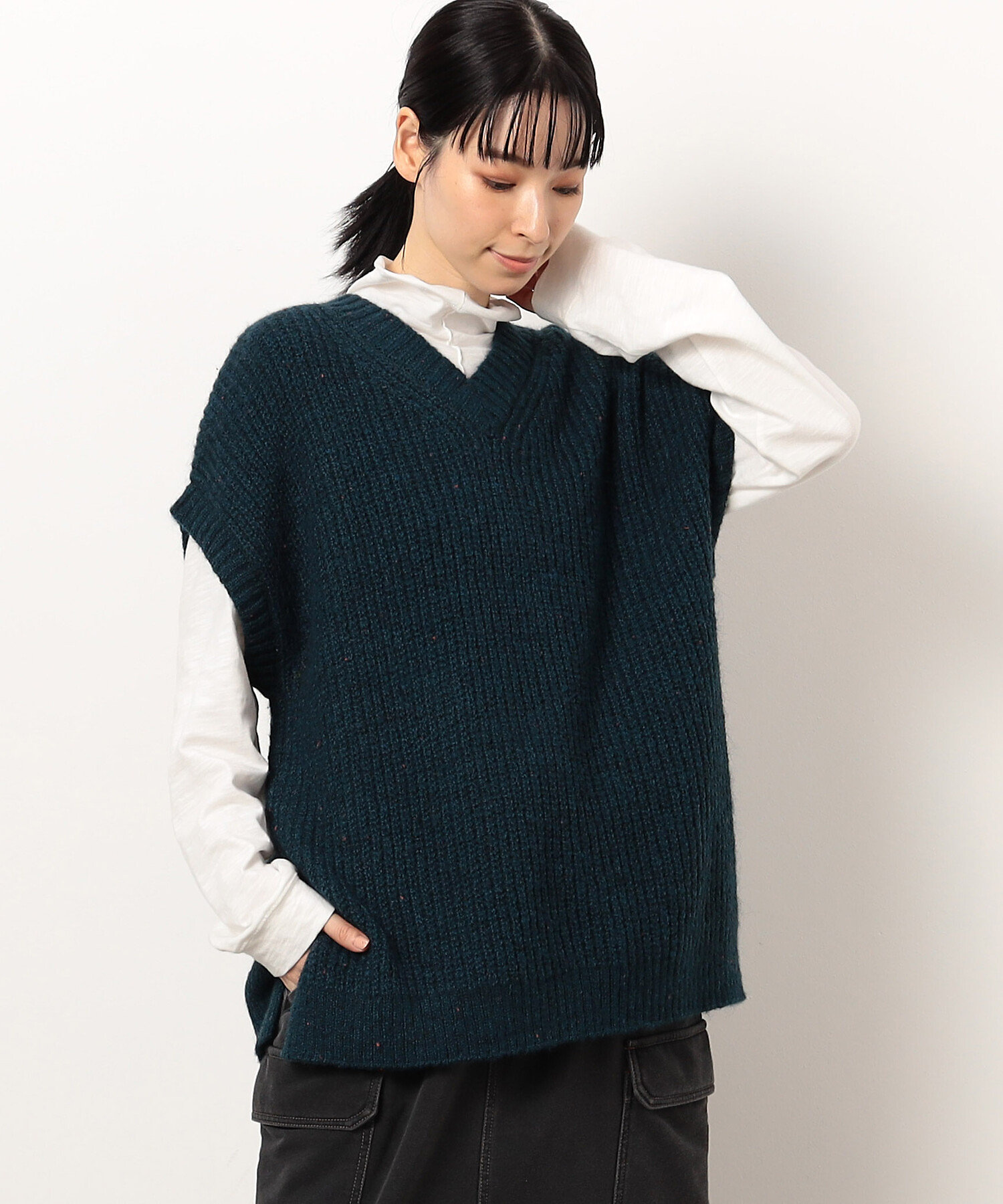 2WAY カラーネップニット ベスト（5277KI72） | COMME CA