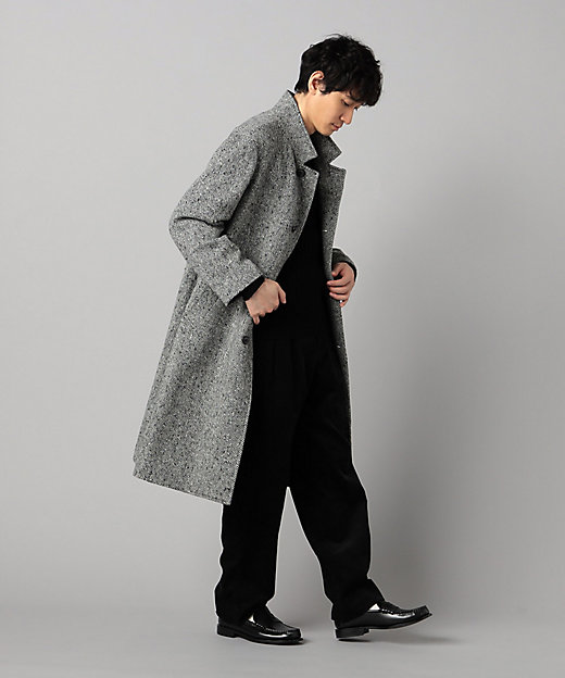 尾州産 ツィード スタンドチェスターコート（0771WM20