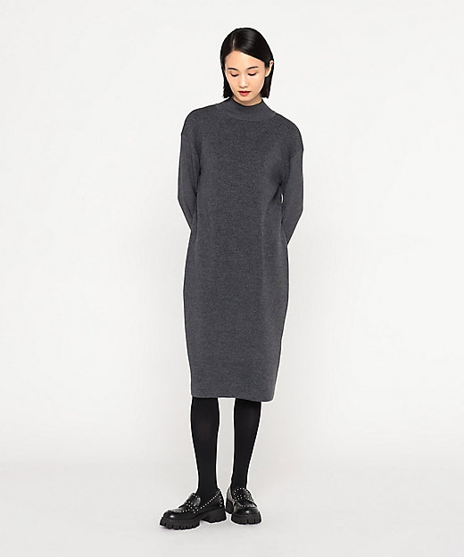 ハイネックジャカードニットワンピース（0815II10） | ARTISAN