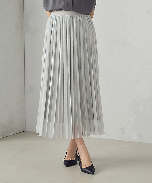 ストライプチュールプリーツスカート（1250FK16） | COMME CA