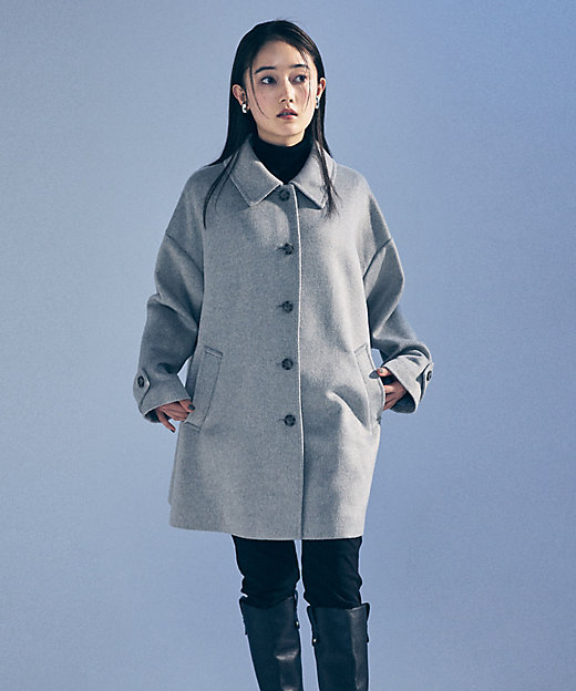 ウール混ビーバー ステンカラーコート（1226WI03） | COMME CA