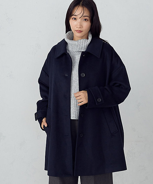 ウール混ビーバー ステンカラーコート（1226WI03） | COMME CA