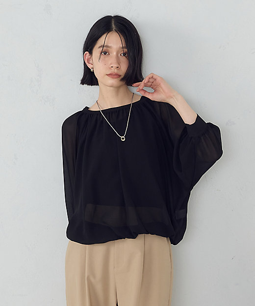 セットアイテム】 バルーンスリーブブラウス＋タンクトップ