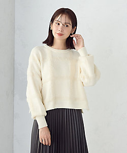 美品 UN3D. アンスリード ミックスドットジャカードニットスカート 36