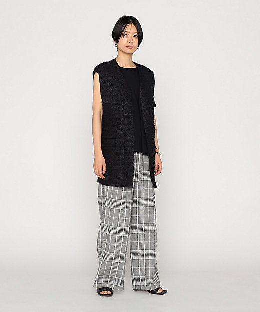 グレンチェック ワイドパンツ（2804PK05） | BASILE28 (Women