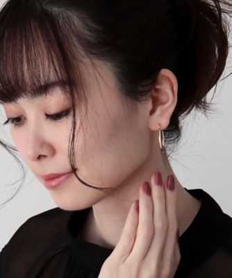 K10中空ひねりペアシェイプ フープピアス大（2001850914