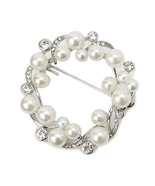 追加／フォーマル対応】フェイクパールブローチ（2002206732