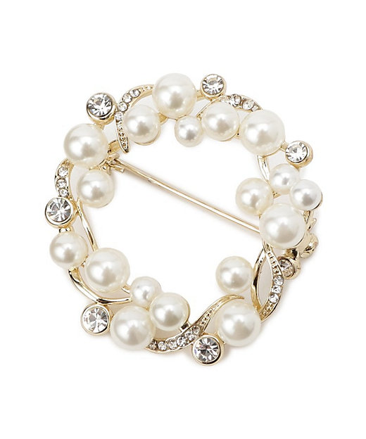 追加／フォーマル対応】フェイクパールブローチ（2002206732