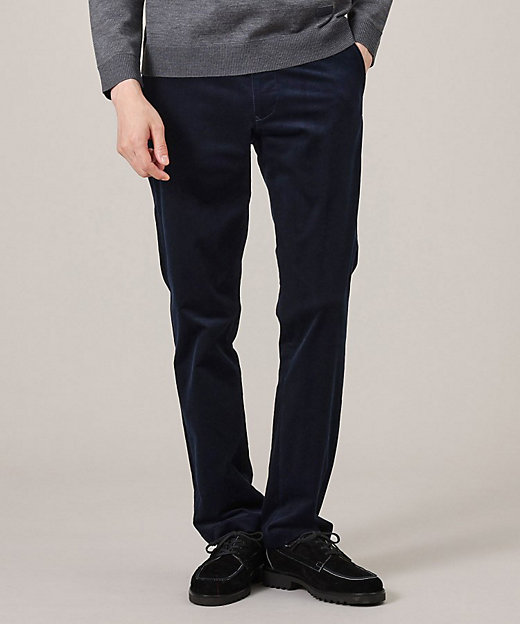 美脚シルエット】ストレッチ コーデュロイ パンツ