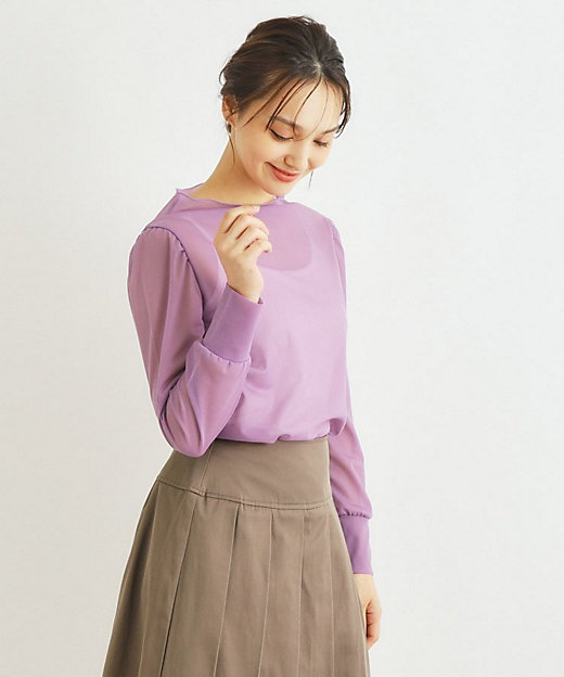 シアー／洗える】シースルーカットソー（2002336962