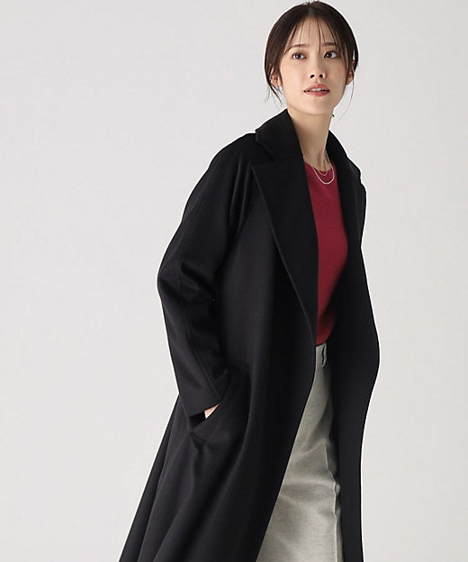 ◇【カシミヤ100％／日本製】大人のリラックス感あるガウンコート