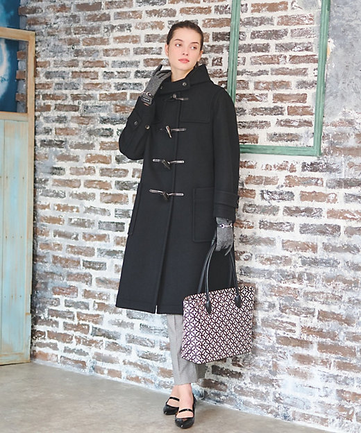 ウール混／大人カジュアル】ジロンラムメルトンダッフルコート