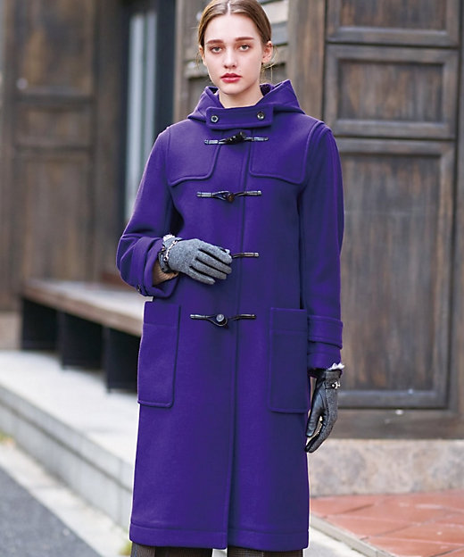 ウール混／大人カジュアル】ジロンラムメルトンダッフルコート