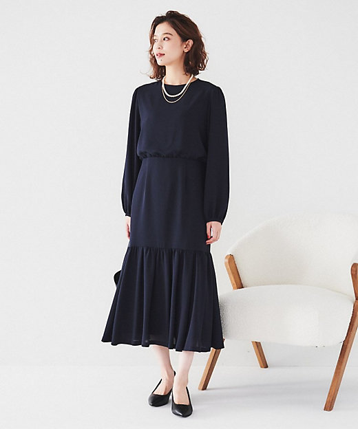 フォーマル／シーズンレス】ジョーゼット ティアードドレス