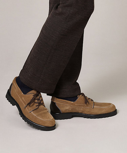 ONOFF対応／日本製】スエード デッキシューズ