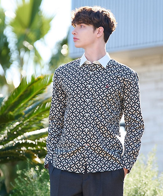 オーバーラップサークル クレリックシャツ（2002365096