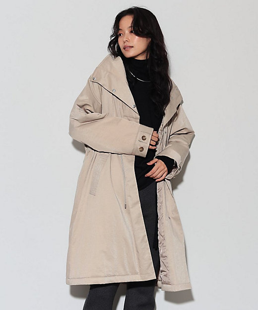 スタンドカラードロストギャバコート／モッズコート