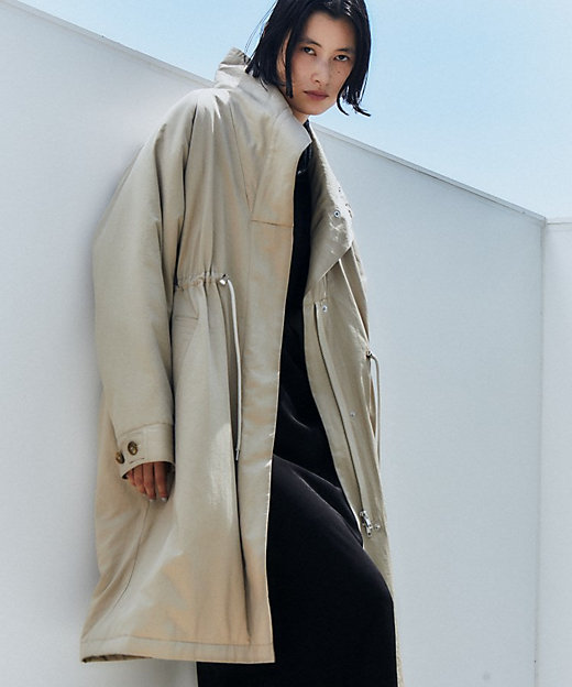 スタンドカラードロストギャバコート／モッズコート